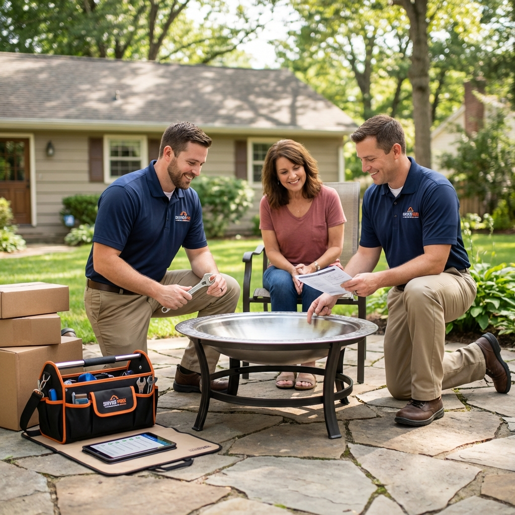 Fire Pit Set Assembly