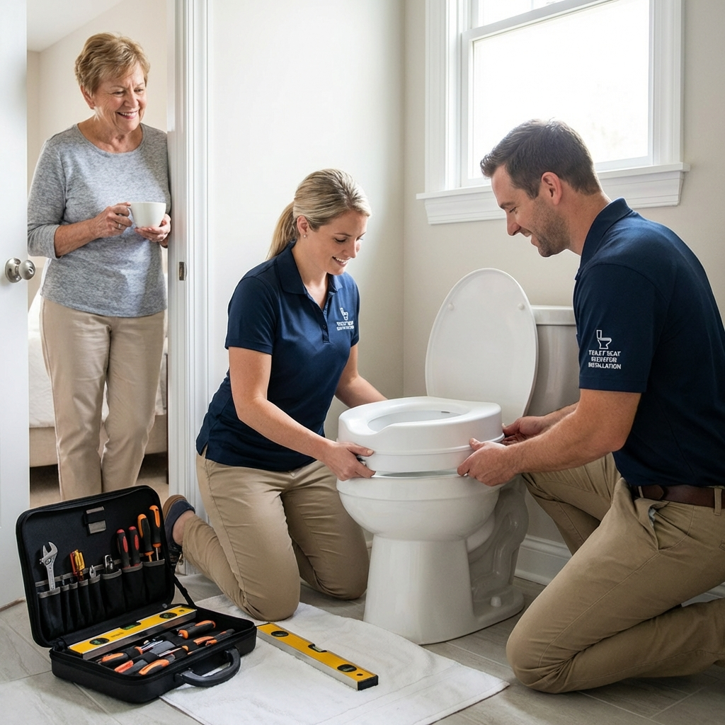 Toilet Seat Elevator Installation