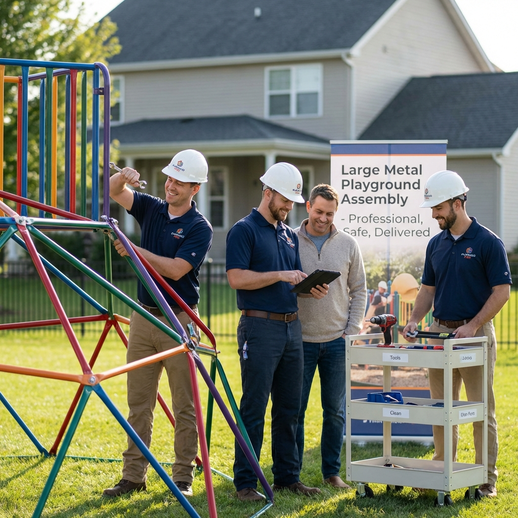 Large Metal Playground Assembly